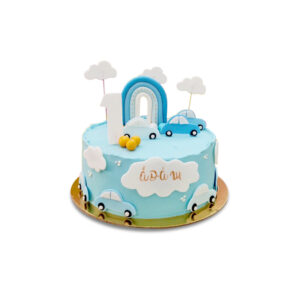 Kék kisautós baba torta – Horvath Cukraszda