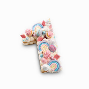 Unicorn díszítéses szám torta – Horvath Cukraszda